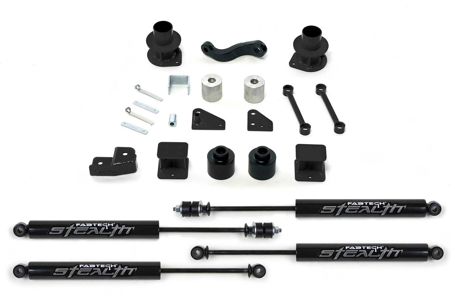 Fabtech K4037M Basic Lift System w/Shocks Fits 07-18 Wrangler (JK) Wrangler (JL)