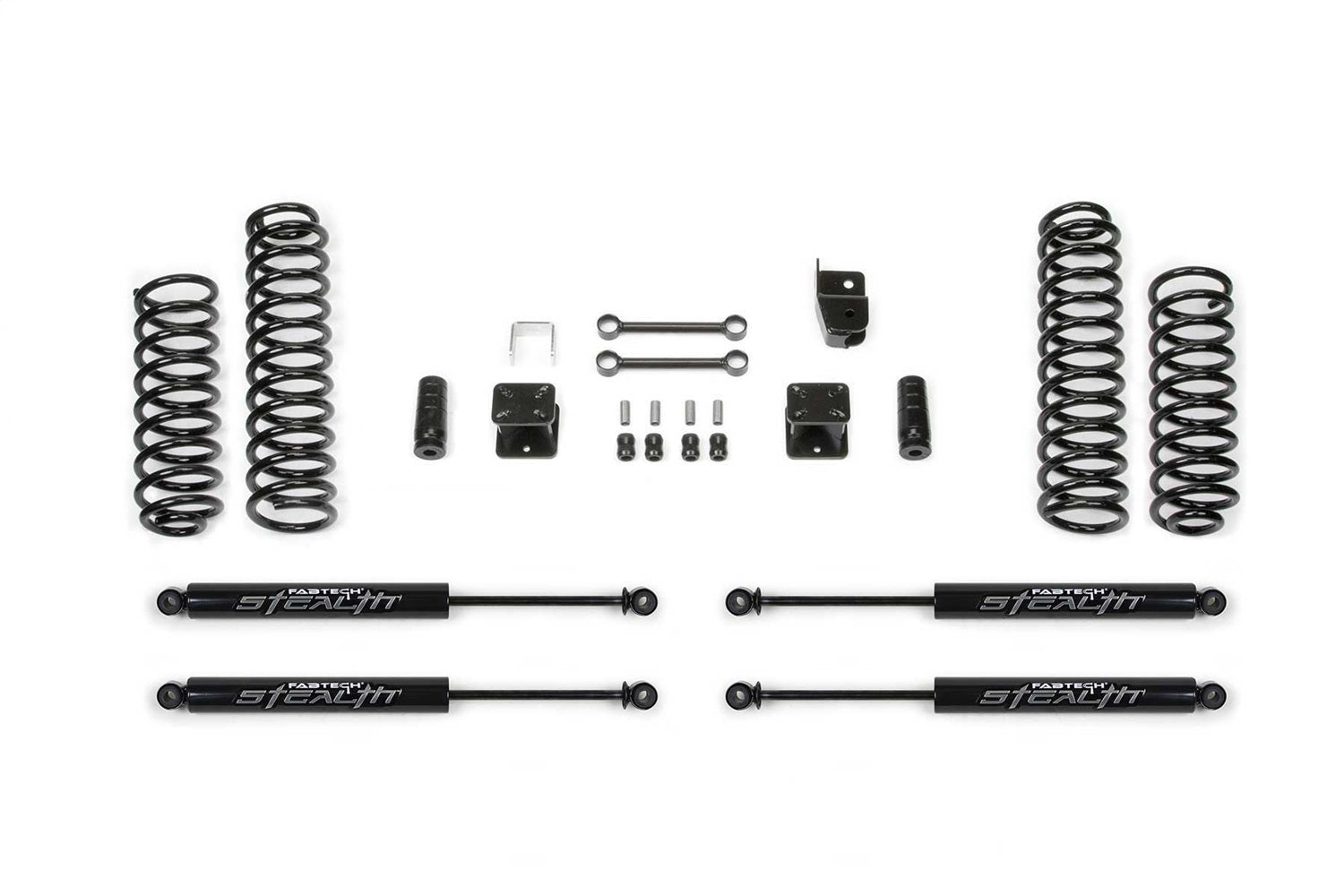 Fabtech K4047M Budget Lift System w/Shock Fits 07-18 Wrangler (JK) Wrangler (JL)
