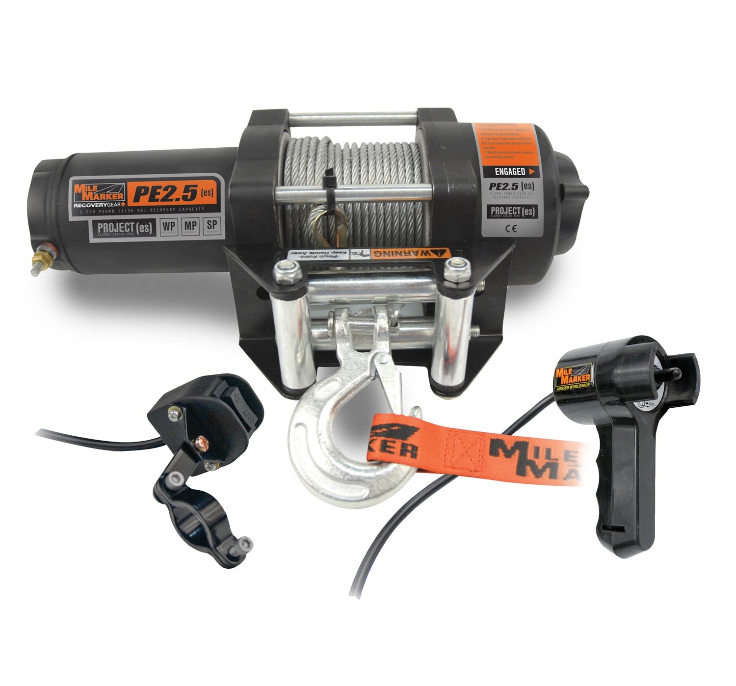 Mile Marker 77-50105BW PE2.5 ES Waterproof Winch