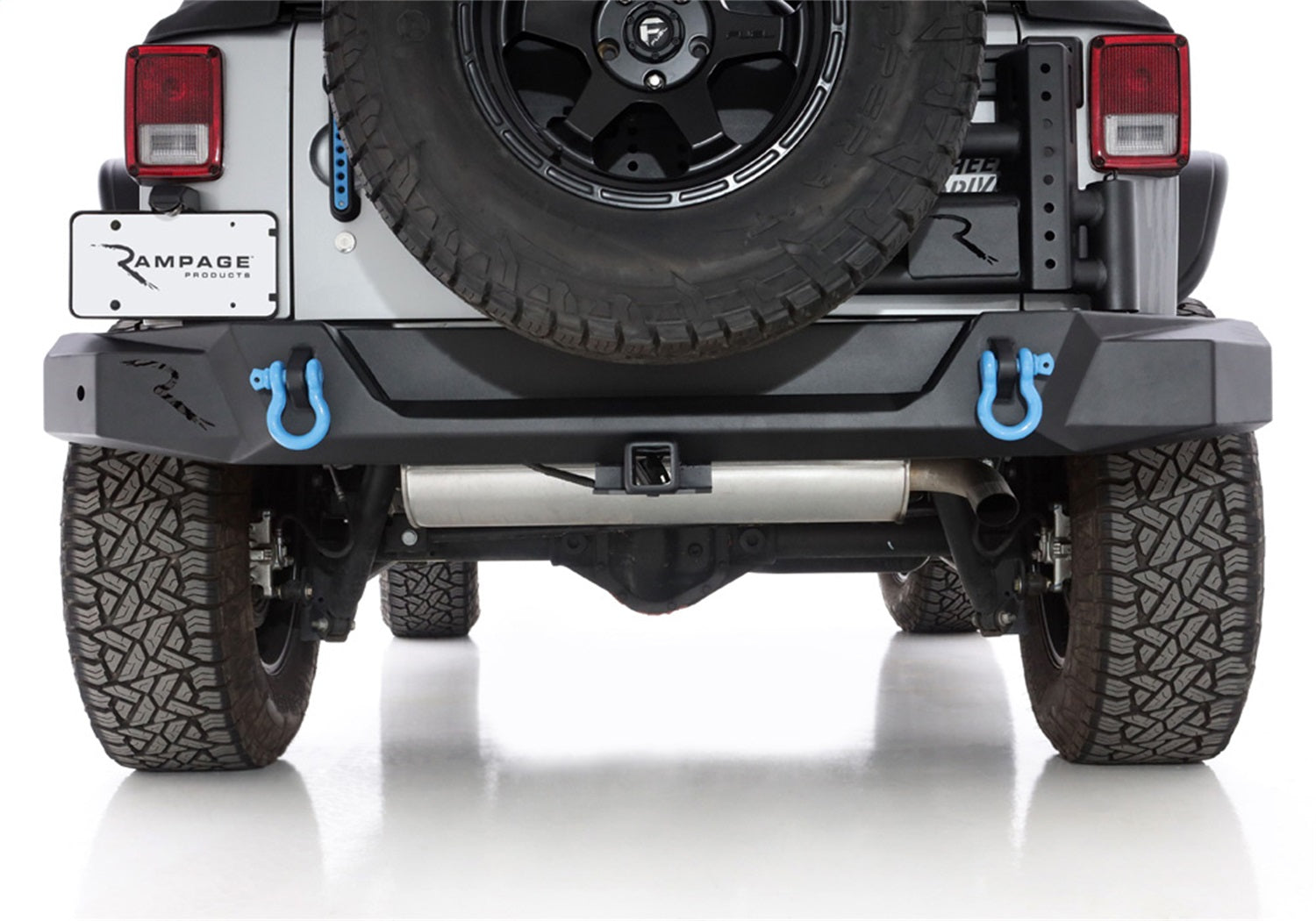 Rampage 99619 TrailGuard Rear Bumper Fits 07-18 Wrangler (JK) Wrangler (JL)
